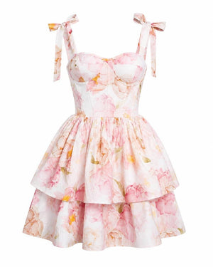 Charline Printed Bustier Mini Dress