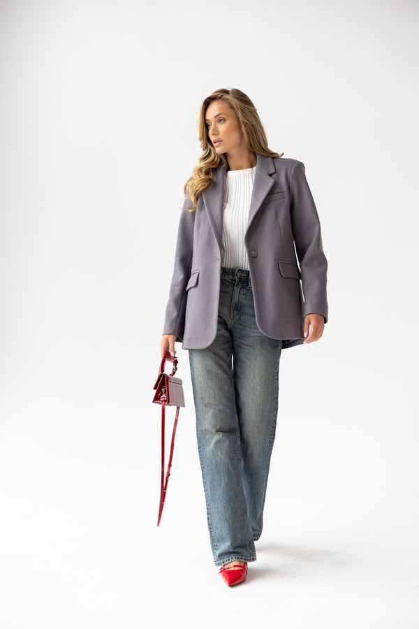 Adrienne Oversized Blazer – Grey