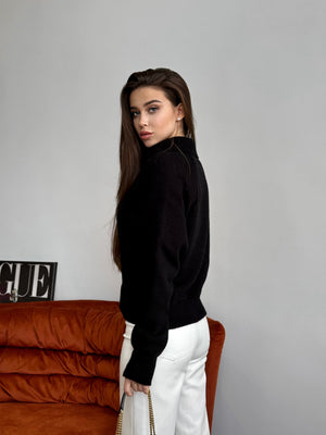 Elin Knit Blouse – Black
