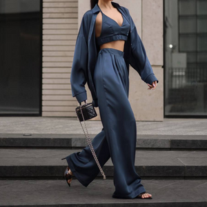 Midnight Synthia Satin Set