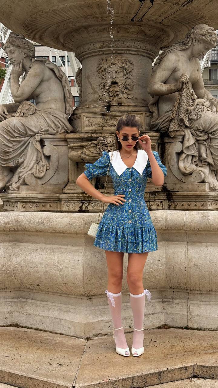 Bluebell Fountain Collar Dress