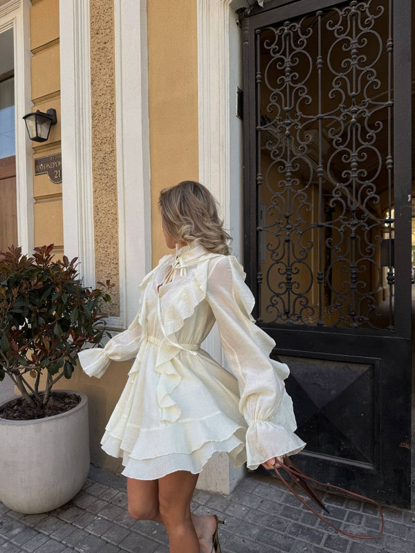 Butter Ruffle Luxe Mini Dress