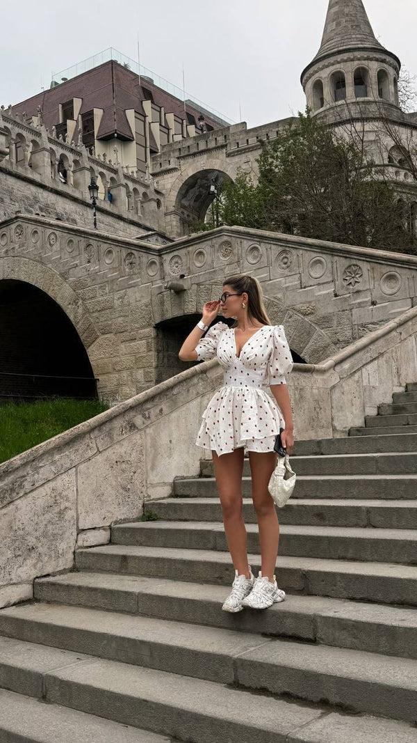 Whimsical Fit Mini Romper – Strawberry Edition