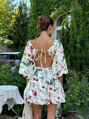 Rochie mini cu baloane și petale de amurg