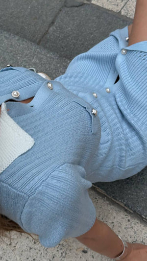 Skyline Knit Button Dress