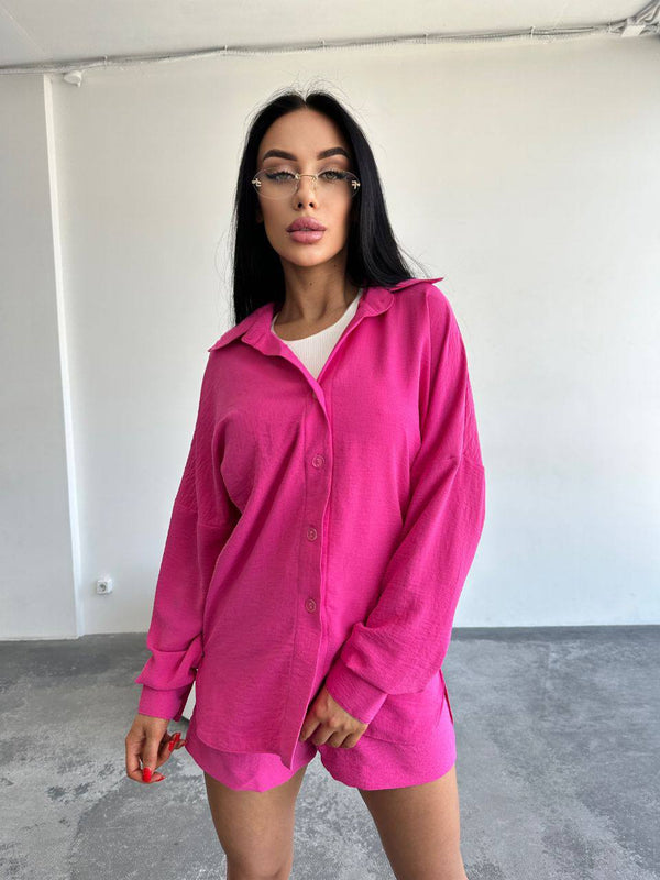 Hot Pink Sunny Shirt Set