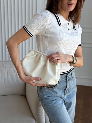 Old Money Knit Polo Top