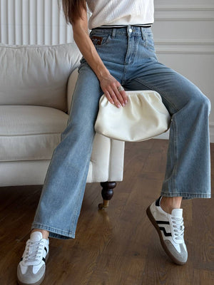 Celin Straight Leg Denim Jeans
