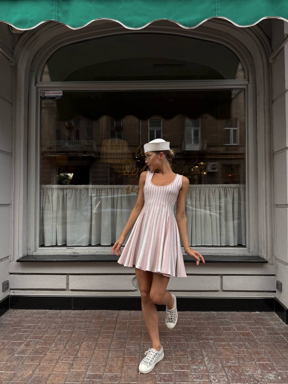 Blush-Stripe Mallorca Sundress