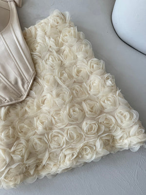 Émeraude Corset Top & Textured Skirt Set