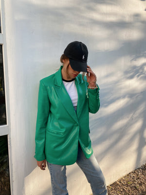 Hermine Oversized Longline Blazer – Grass