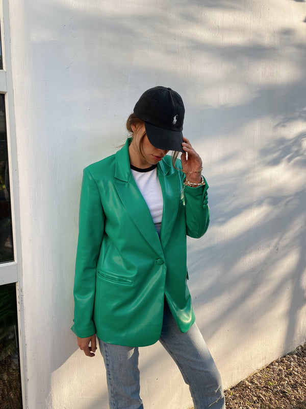 Hermine Oversized Longline Blazer – Grass
