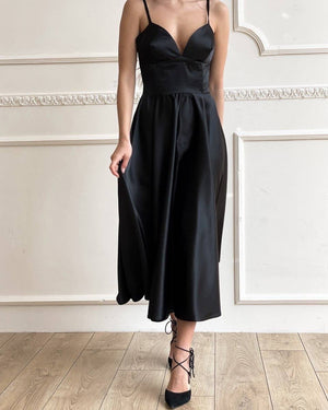 Prudence Satin Halter Maxi Dress