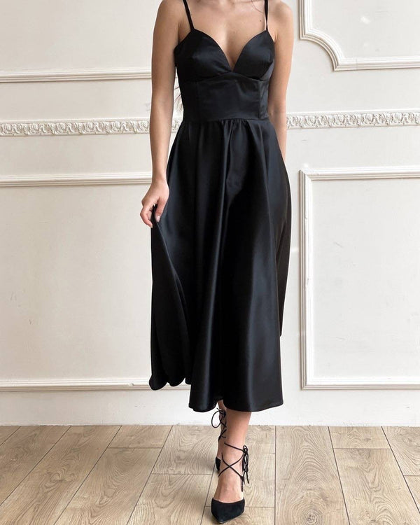 Prudence Satin Halter Maxi Dress