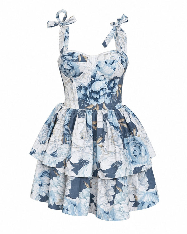 Charline Printed Bustier Mini Dress