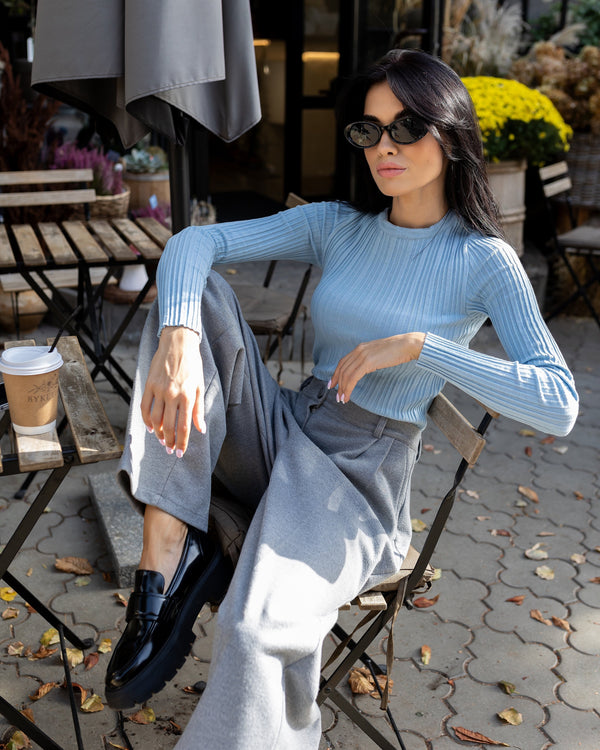 Céline Knit Top & Wide-Leg Set