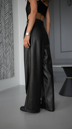 Clémence Pleated Wide-Leg Trousers