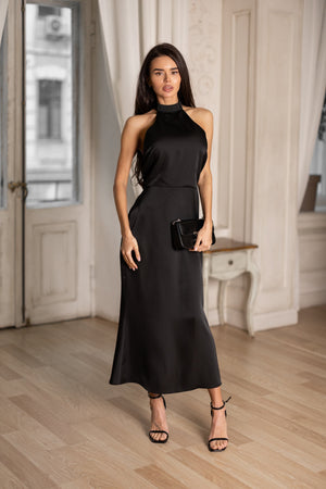 Océane Halter Jumpsuit – Black