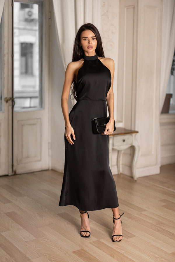 Océane Halter Jumpsuit – Black