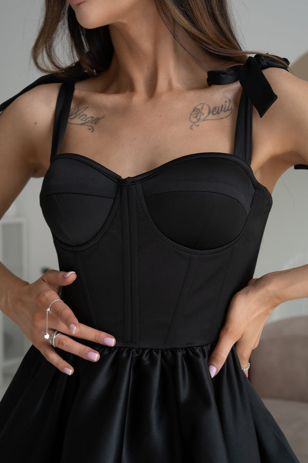Léontine Tie-Strap Tiered Mini Dress – Mango