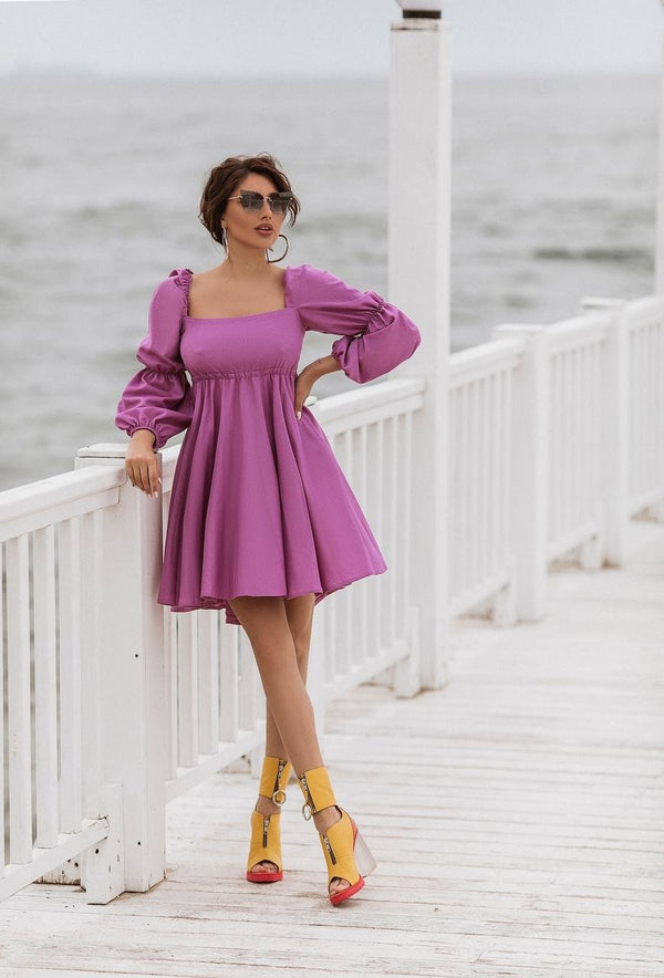 Coralie Off-Shoulder Puff Mini Dress