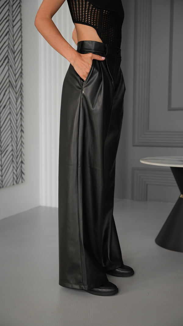 Clémence Pleated Wide-Leg Trousers