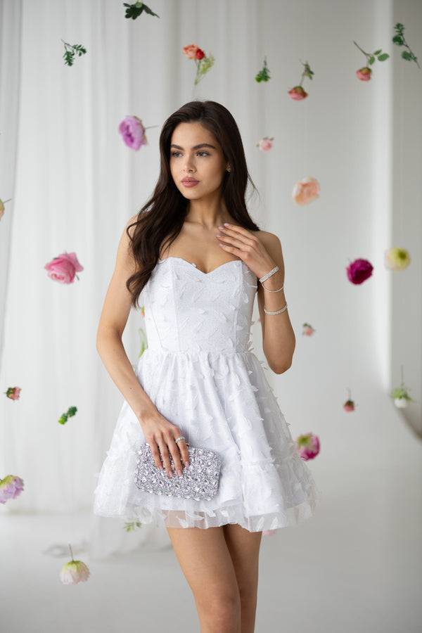 Adélie Butterfly Appliqué Mini Dress