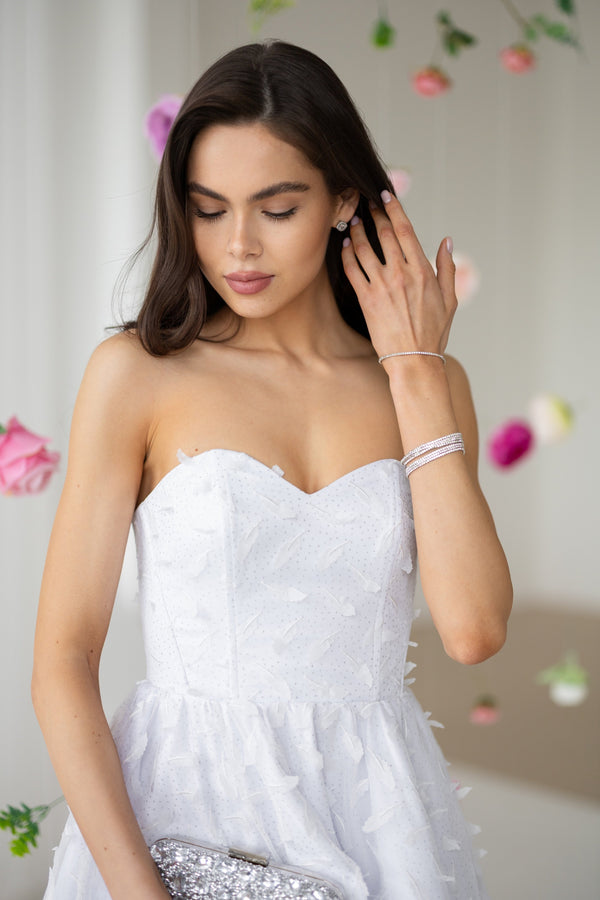 Adélie Butterfly Appliqué Mini Dress
