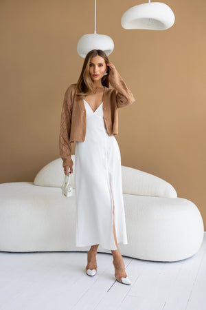 Jacinthe Fine Knit Cardigan – Camel