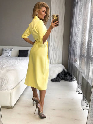 Lucile Tie-Back Midi Dress