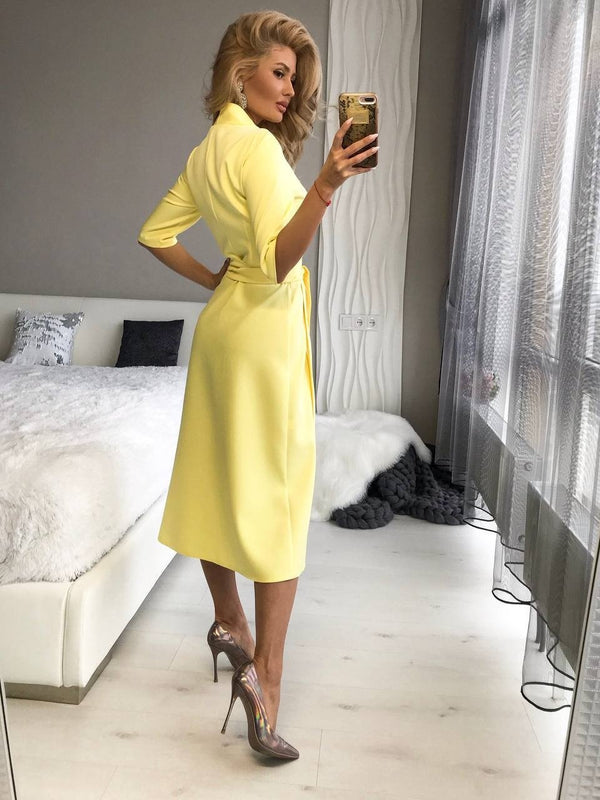 Lucile Tie-Back Midi Dress