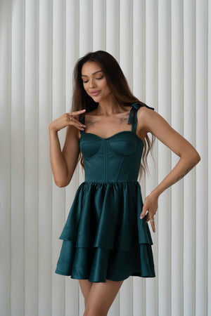 Léontine Tie-Strap Tiered Mini Dress – Mango