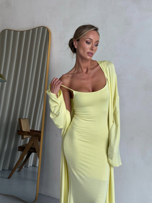Cerise Ribbed Belted Robe Cardigan – Butter