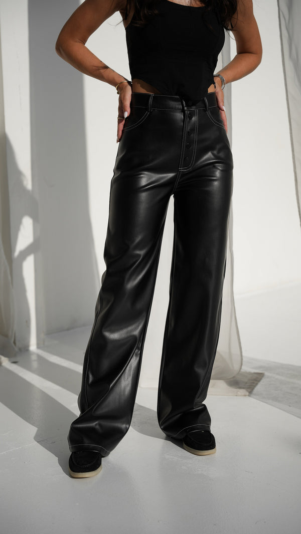 Astrid Belted Wide-Leg Trousers