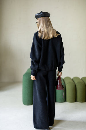 Anouk Knit Lounge Set – Black