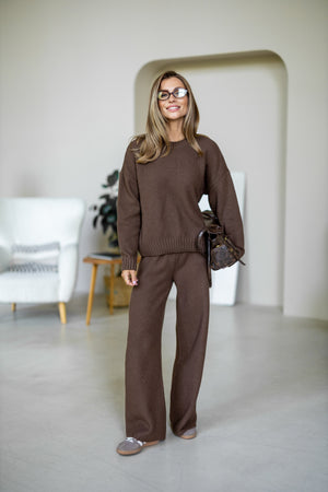 Anouk Knit Lounge Set – Brown