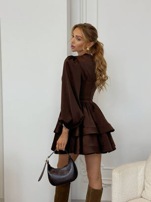 Emmanuelle Poplin Tiered Shirt Dress
