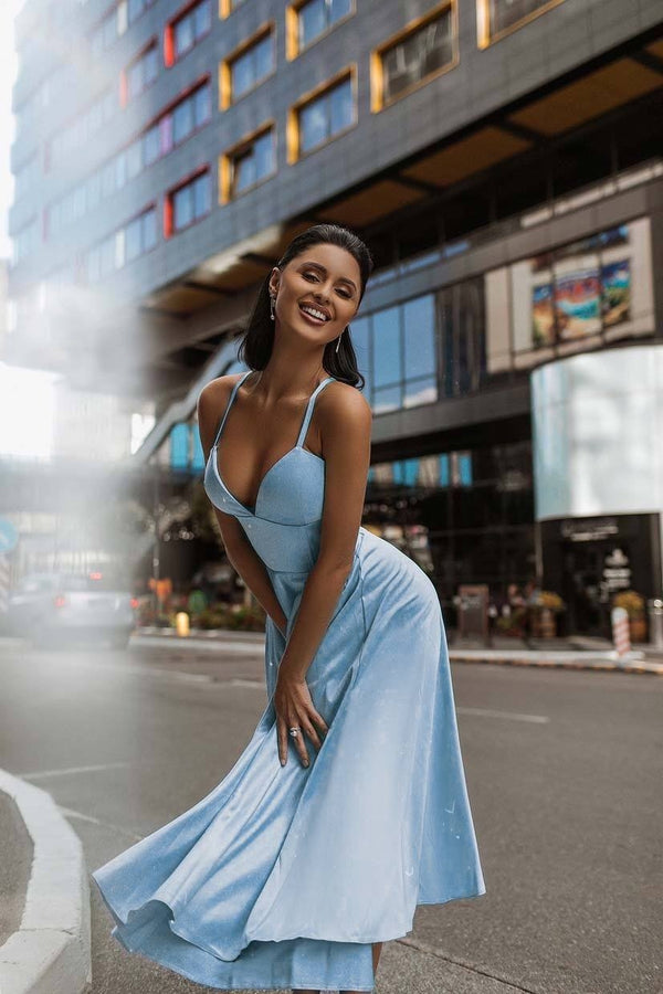 Prudence Satin Halter Maxi Dress
