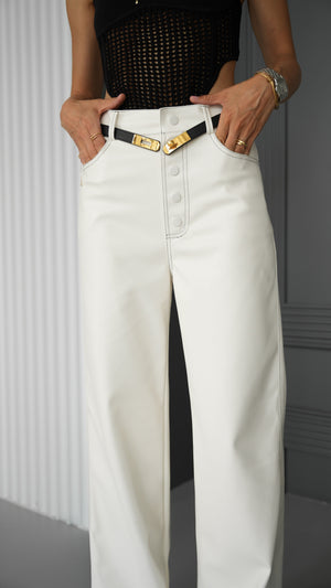 Astrid Belted Wide-Leg Trousers