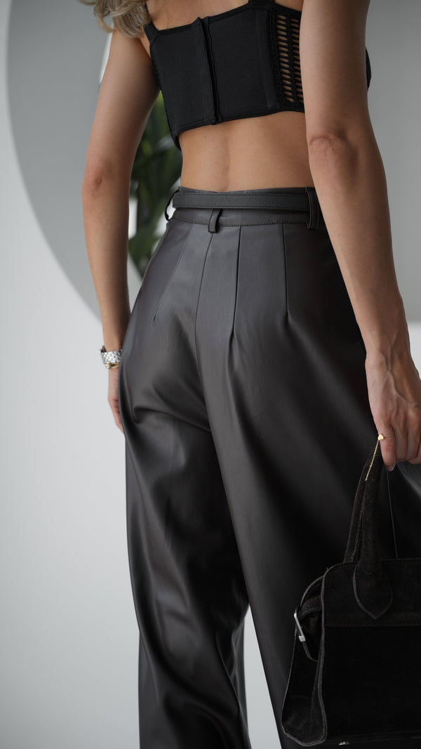 Clémence Pleated Wide-Leg Trousers