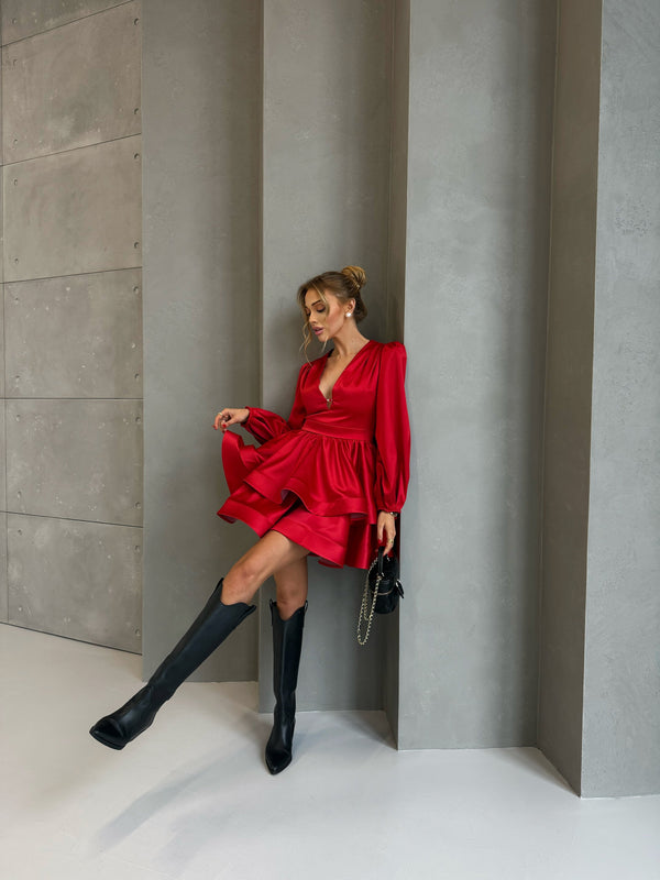 Emmanuelle Poplin Tiered Shirt Dress
