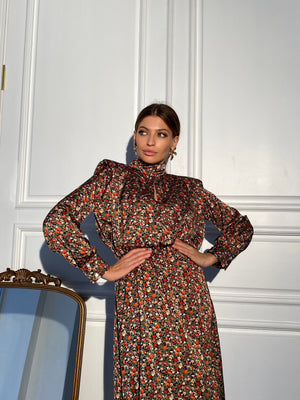 Roseline Printed Midi Dress