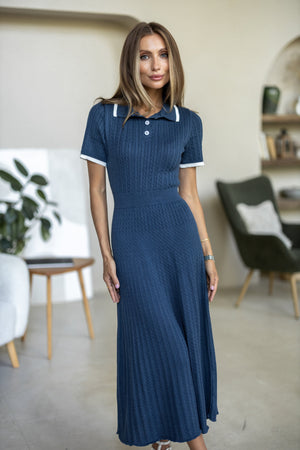 Apolline Polo Knit Midi Dress