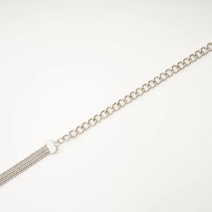 Silver Floral Wire Necklace