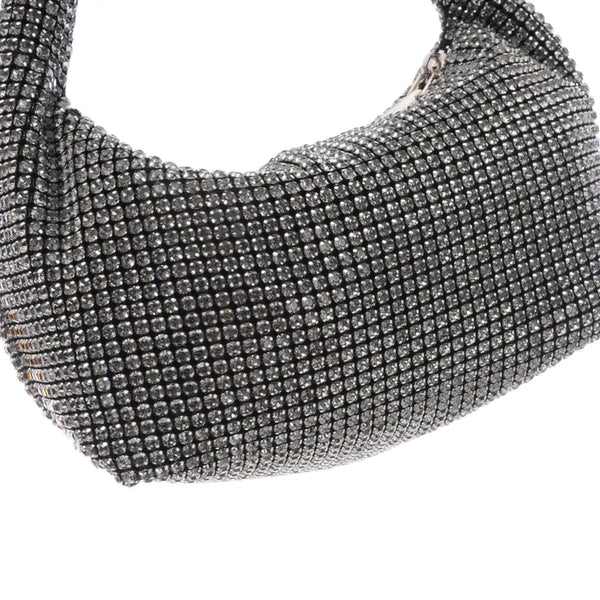 Crystal Knot Handle Shoulder Bag