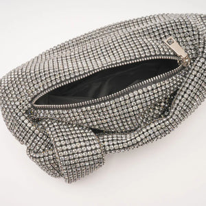 Crystal Knot Handle Shoulder Bag