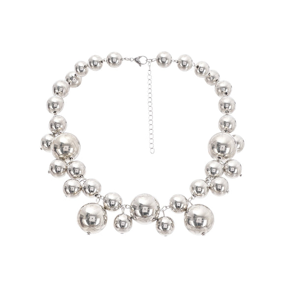 Silver Statement Bubble Necklace