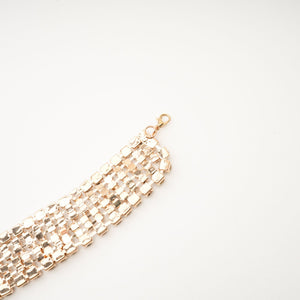 Choker auriu cu cristale decorative