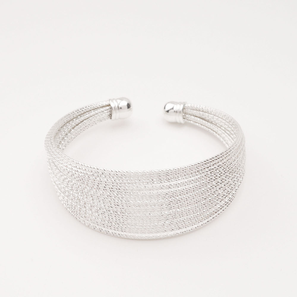 Multi-Strand Silver Cuff Bracelet