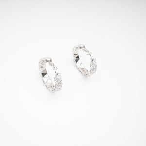 Radiant Cut Crystal Hoop Earrings